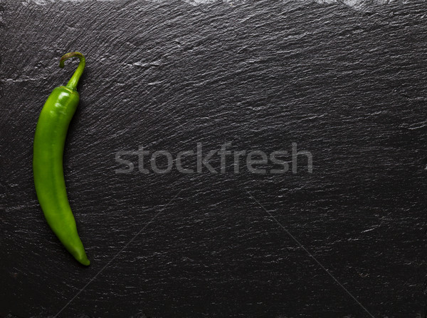 Verde chile negro piedra mesa espacio de la copia Foto stock © karandaev