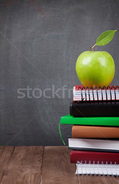School and office supplies on classroom table Stock photo © karandaev