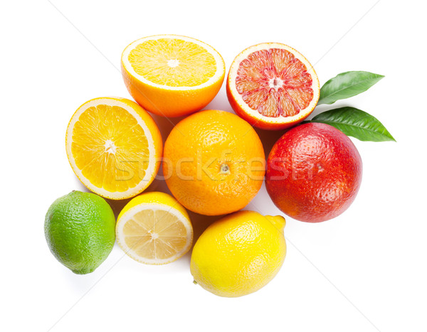 Fresh ripe citruses. Lemons, limes and oranges Stock photo © karandaev