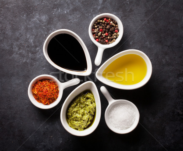 Condiments and spices Stock photo © karandaev