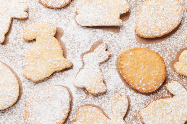 Wielkanoc piernik cookie jaj króliki górę Zdjęcia stock © karandaev