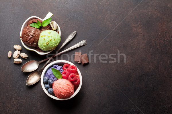 Ice cream scoops Stock photo © karandaev