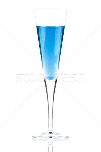 Blue Champagne alcohol cocktail Stock photo © karandaev