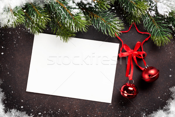 Christmas background with tree and decor Stock photo © karandaev