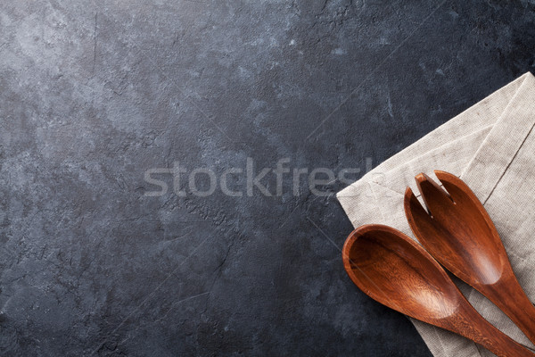 Cooking utensils on stone table Stock photo © karandaev