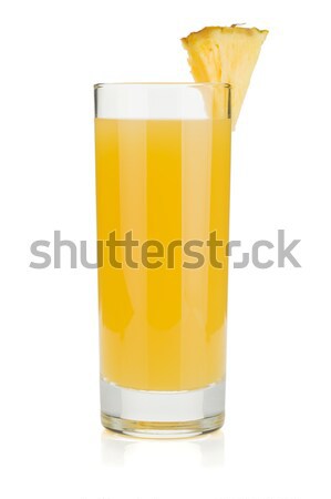 Ananas jus verre isolé blanche alimentaire [[stock_photo]] © karandaev