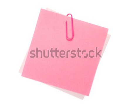 Coloré note clip isolé blanche affaires Photo stock © karandaev