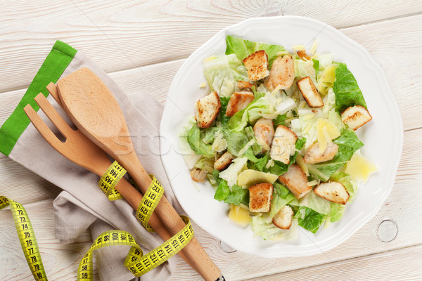 Fresh healthy caesar salad Stock photo © karandaev