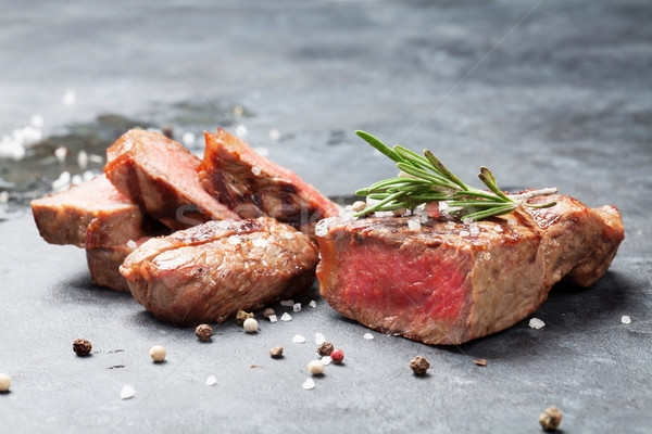 Grilled striploin steak Stock photo © karandaev