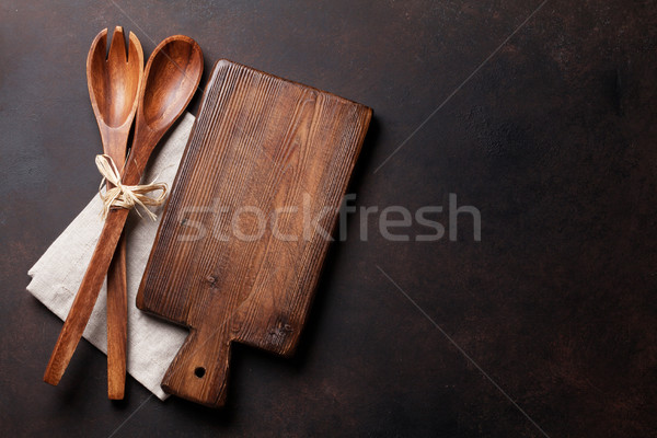 Velho vintage cozinha utensílios topo ver Foto stock © karandaev