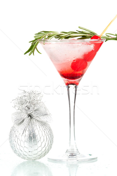 Christmas martiny cocktail Stock photo © karandaev