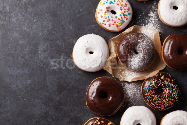 Colorful donuts Stock photo © karandaev