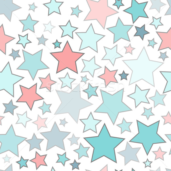 Seamless background with colorful stars Stock photo © karandaev
