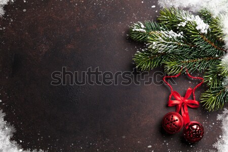 Foto stock: árbol · de · navidad · decoración · Navidad · superior · vista