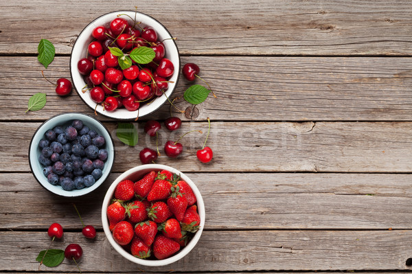 Fresh summer berries Stock photo © karandaev