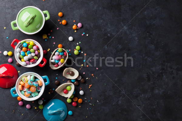 Colorful candies and lollypops Stock photo © karandaev