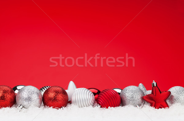 Noël neige espace de copie lumière fond balle [[stock_photo]] © karandaev