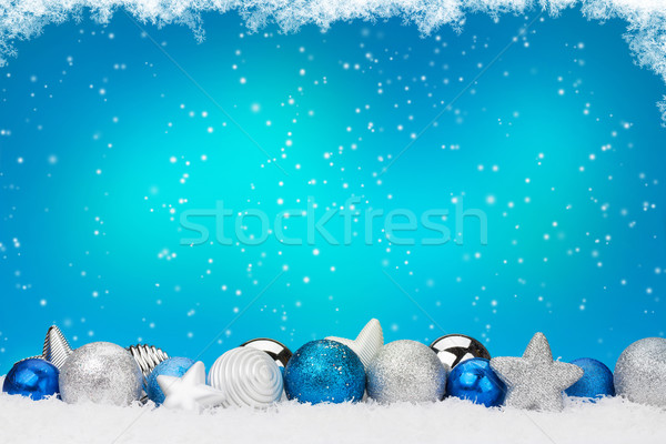 Christmas background with baubles Stock photo © karandaev