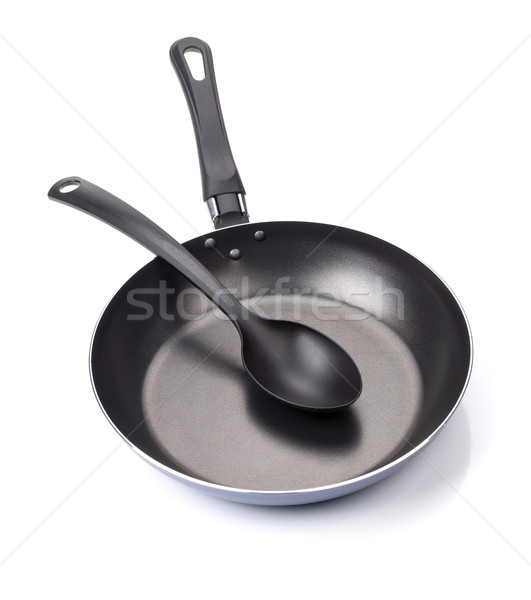 Frying pan with utensil Stock photo © karandaev