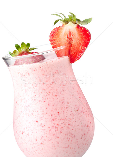Strawberry milk cocktail Stock photo © karandaev