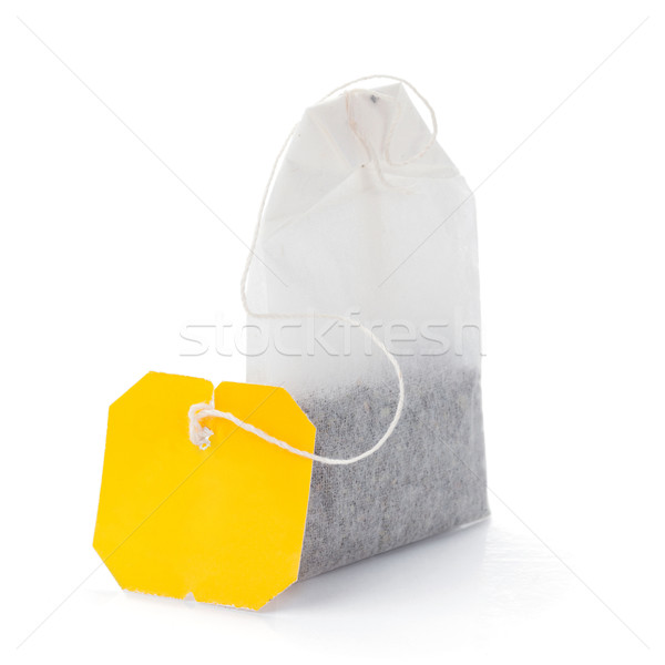 Teabag with yellow label Stock photo © karandaev