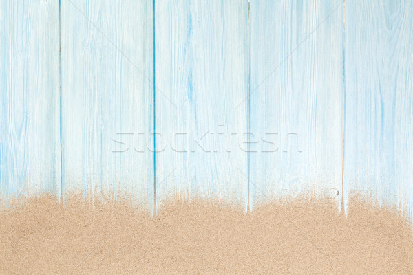 Sea sand on wooden floor Stock photo © karandaev