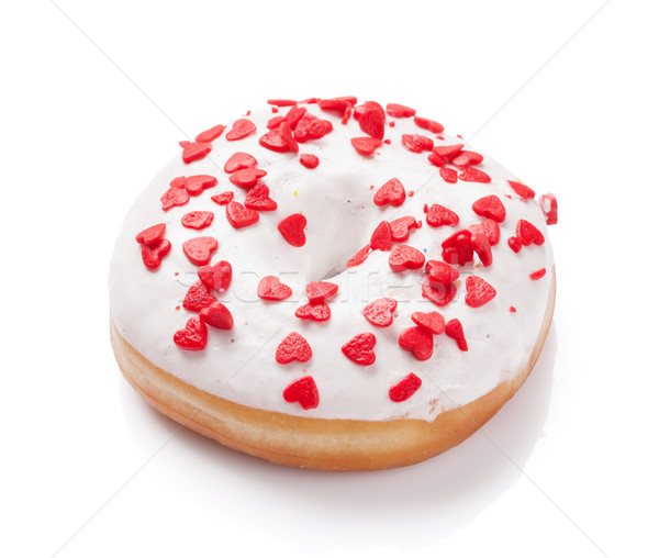 Donut with heart shaped decor Stock photo © karandaev