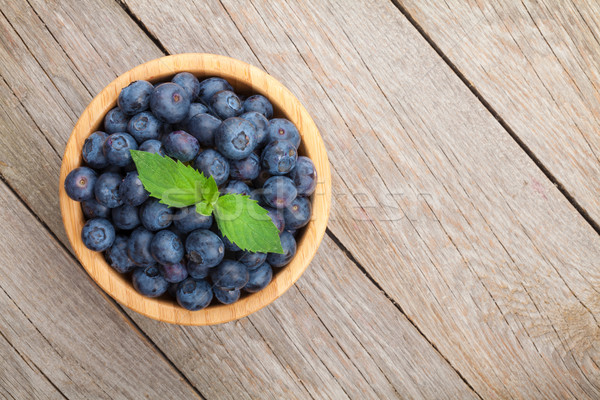 Blueberries in bowl Stock photo © karandaev