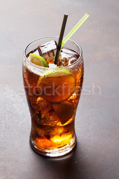 Cocktail glas steen tabel partij bar Stockfoto © karandaev