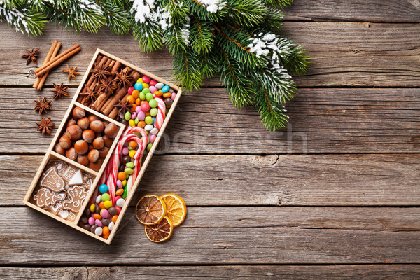 Comida de navidad decoración pan de jengibre cookies navidad cocina Foto stock © karandaev