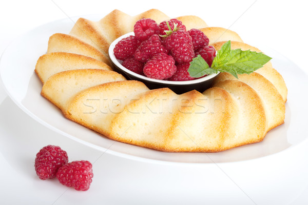 Fresh berries pie on plate Stock photo © karandaev