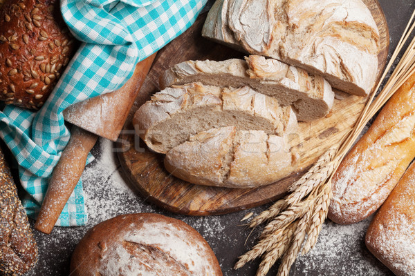 различный хлеб приготовления Top мнение продовольствие Сток-фото © karandaev