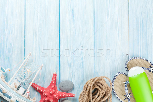 Stockfoto: Reizen · vakantie · hout · houten · tafel · top