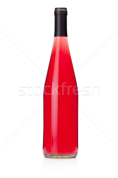 Rose wine bottle without label Stock photo © karandaev