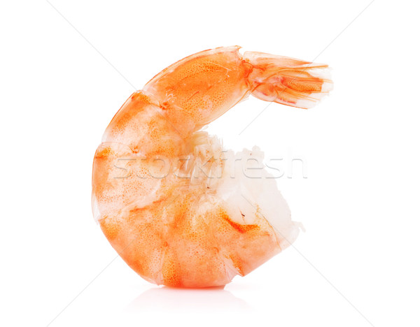 Cuit crevettes isolé blanche mer fond Photo stock © karandaev