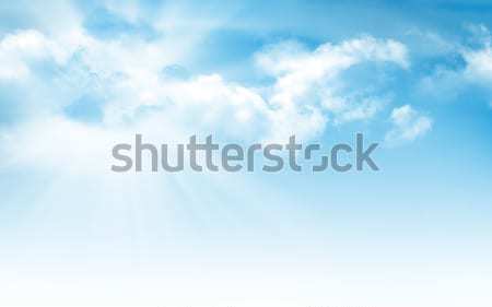 Blauwe hemel wolken abstract illustratie exemplaar ruimte hemel Stockfoto © karandaev