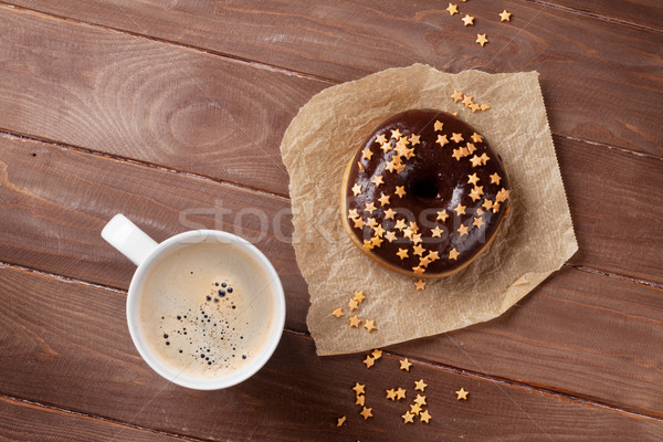 Donut and coffee Stock photo © karandaev