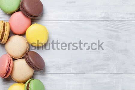 Colorful macaroons Stock photo © karandaev