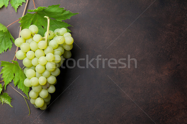 Fehér szőlő kő asztal felső kilátás Stock fotó © karandaev