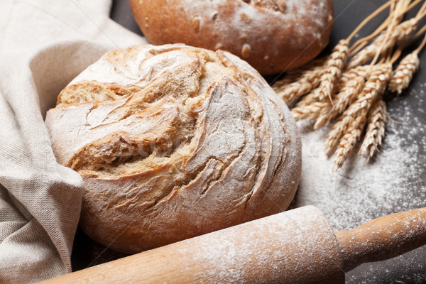Homemade crusty bread Stock photo © karandaev