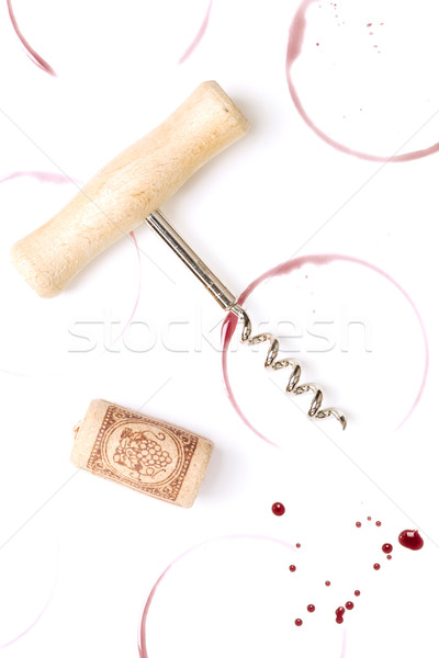 Stock foto: Wein · Flecken · Korkenzieher · Kork · Sammlung · Spots