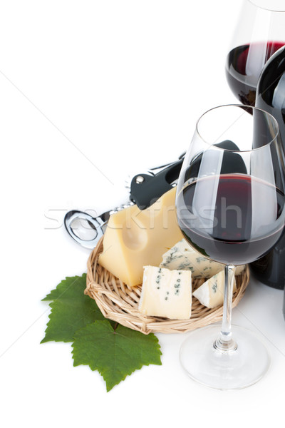 Red wine and cheese Stock photo © karandaev