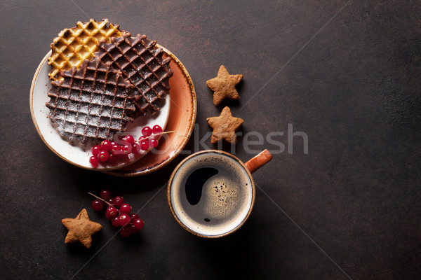 Stockfoto: Koffie · bessen · top · exemplaar · ruimte · voedsel