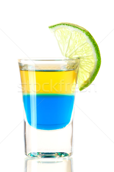 Shot cocktail collection: Blue Tequila Stock photo © karandaev