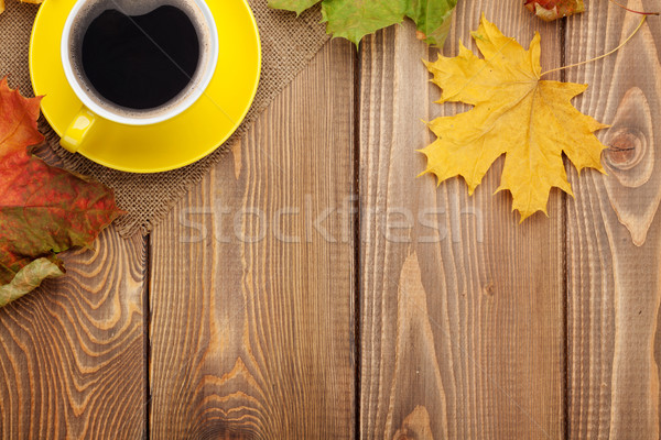 Tazza di caffè legno copia spazio texture caffè Foto d'archivio © karandaev