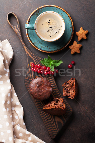 Stock photo: Coffee and cake