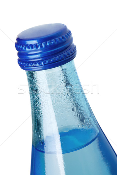 Glass bottle of soda water, closeup Stock photo © karandaev