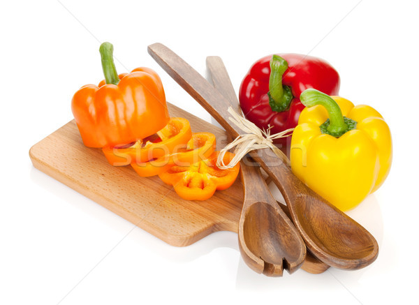 Foto stock: Colorido · campana · pimientos · cocina · aislado