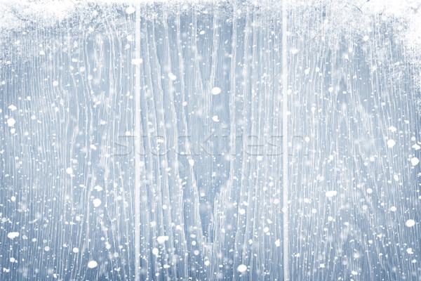 Struktura drewna śniegu christmas niebieski tekstury drewna Zdjęcia stock © karandaev