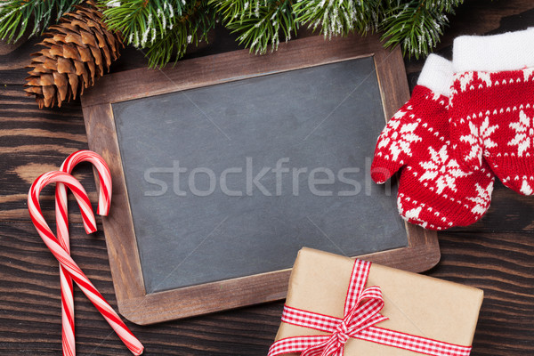 [[stock_photo]]: Noël · tableau · coffret · cadeau · table · en · bois